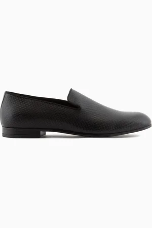 Giorgio Armani Mocasines de charol con estampado trenzado