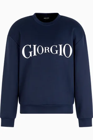 Giorgio Armani Sudadera de cuello redondo en punto de micromodal