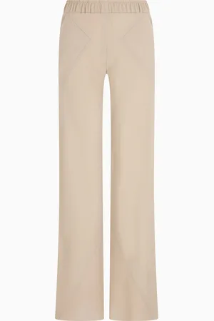Giorgio Armani Pantalones acampanados en georgette triple de seda