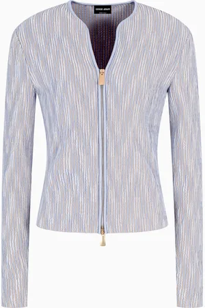 Giorgio Armani Chaqueta con cremallera en mezcla de cupro y viscosa