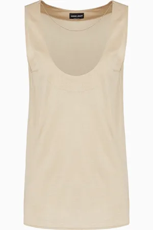 Giorgio Armani Top en punto de viscosa brillante