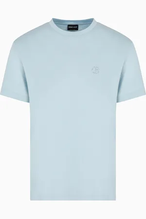 Giorgio Armani Camiseta de interlock de algod??n con logotipo bordado