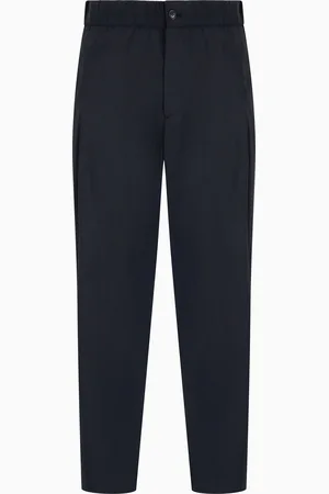Giorgio Armani Pantalones con una pinza en mezcla de seda lavada