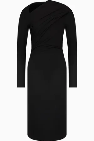 Giorgio Armani Vestido longuette en punto milano de mezcla de viscosa