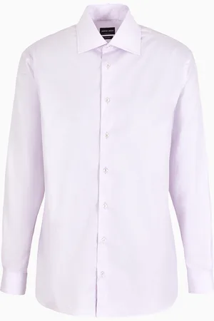 Giorgio Armani Camisa regular fit en algod??n de m??xima calidad con microrrayas