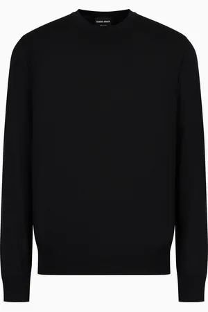Giorgio Armani Jersey de lana virgen con cuello redondo