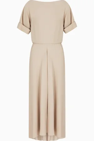 Giorgio Armani Vestido largo de triple georgette de seda
