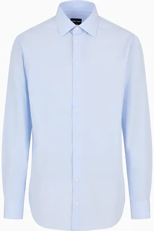 Giorgio Armani Camisa regular fit de algod??n microestructurado