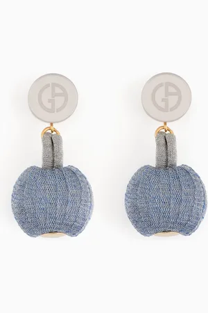 Giorgio Armani Pendientes de clip tubulares de viscosa