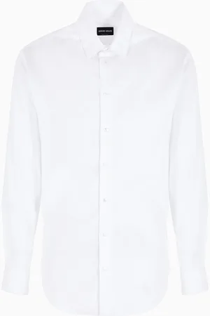 Giorgio Armani Camisa de tejido liso el??stico de algod??n