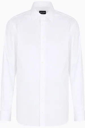 Giorgio Armani Camisa regular fit de sarga de algod??n