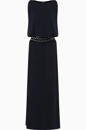 Giorgio Armani Vestido largo en punto de viscosa brillante