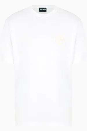 Giorgio Armani Camiseta de cuello redondo de interlock de algod??n