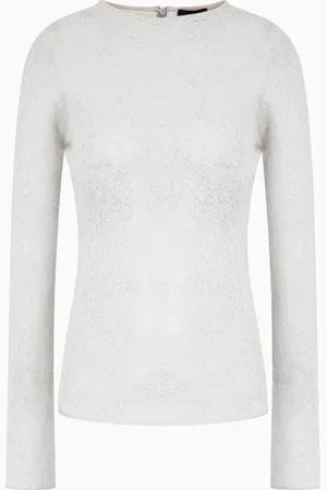 Giorgio Armani Jersey de cuello redondo de cachemir y lana mohair
