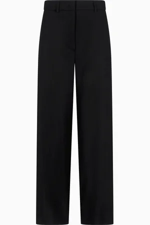 Giorgio Armani Pantalones rectos de lana fluida