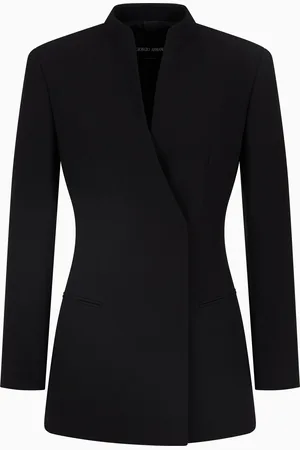 Giorgio Armani Chaqueta de abotonadura doble en cady de seda