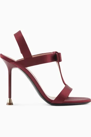 Giorgio Armani Sandalia con tira en T y lazo en piel cepillada