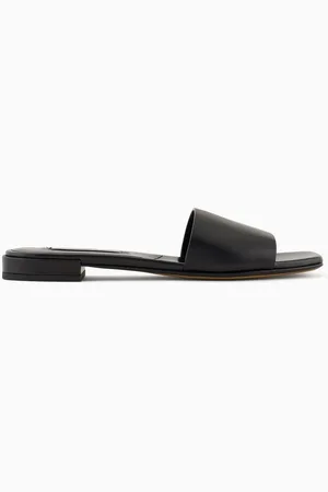 Giorgio Armani Sandalia plana de piel de becerro x 10 Corso Como
