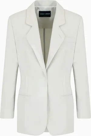 Giorgio Armani Chaqueta de abotonadura sencilla en seda lavada