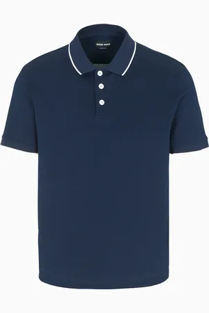 Giorgio Armani Polo de piqu?? de algod??n de hilo de Escocia