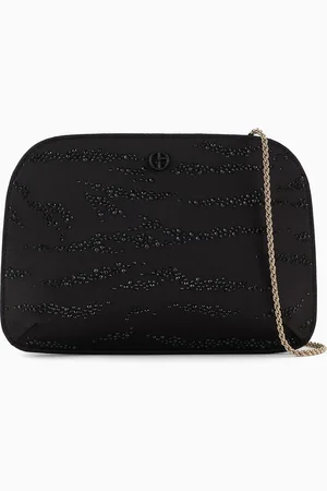 Giorgio Armani Bolso de mano la Prima de raso con motivo animal en strass