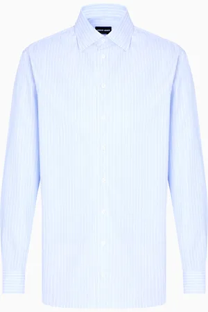 Giorgio Armani Camisa regular fit en algod??n de m??xima calidad con rayas