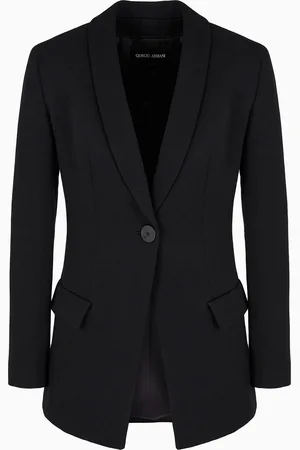 Giorgio Armani Chaqueta de abotonadura doble en seda lavada