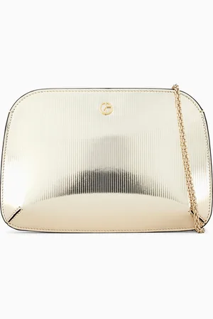 Giorgio Armani Bolso de mano la Prima de piel laminada a rayas