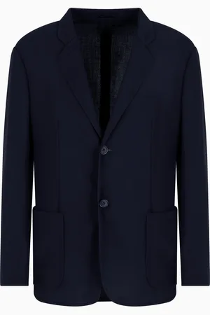 Giorgio Armani Chaqueta de abotonadura sencilla en crep?? de lana