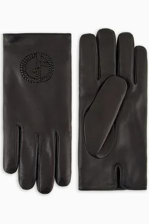 Giorgio Armani Guantes de napa con logotipo bordado