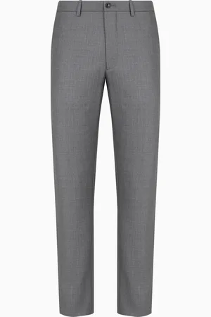 Giorgio Armani Pantalones sin pinzas de gabardina de lana y cachemir