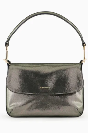 Giorgio Armani Bolso la Prima Soft tama??o peque??o de nobuk brillante
