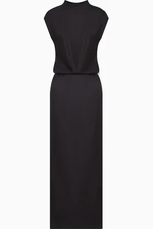 Giorgio Armani Vestido largo en raso doble de seda