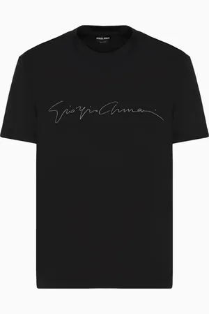 Giorgio Armani Camiseta de viscosa el??stica con logotipo de la firma