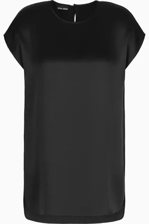 Giorgio Armani Blusa larga en raso de seda doble