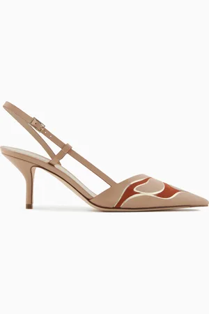 Giorgio Armani Zapato destalonado de piel y ante