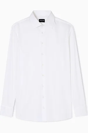Giorgio Armani Camisa regular fit en sarga de algod??n de m??xima calidad