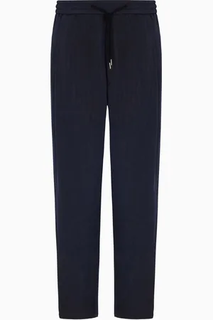 Giorgio Armani Pantalones sin pinzas de viscosa con motivo chevr??n en tejido jacquard