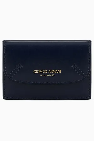 Giorgio Armani Cartera la Prima tipo tr??ptico tama??o mini de piel graneada