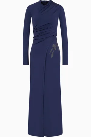 Giorgio Armani Vestido largo de punto el??stico de viscosa con strass