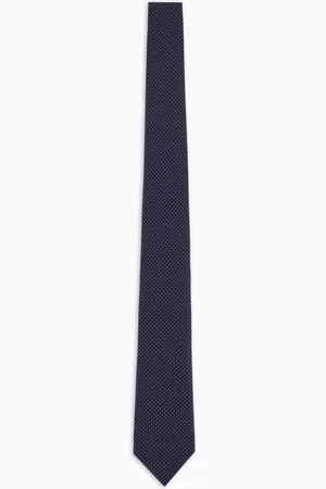 Giorgio Armani Corbata de seda pura con microlunares en tejido jacquard