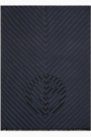 Giorgio Armani Estola de seda y lana virgen con tejido jacquard