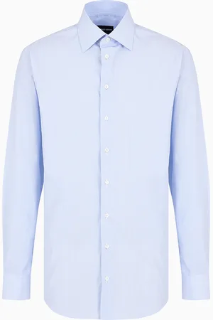 Giorgio Armani Camisa regular fit de algod??n microestructurado