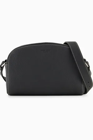 Giorgio Armani Bolso bandolera de cuero plena flor