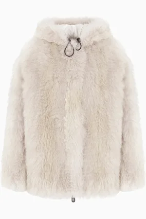 Giorgio Armani Bolso de mano peque??o la Prima Soft de ante y piel de carnero Neve