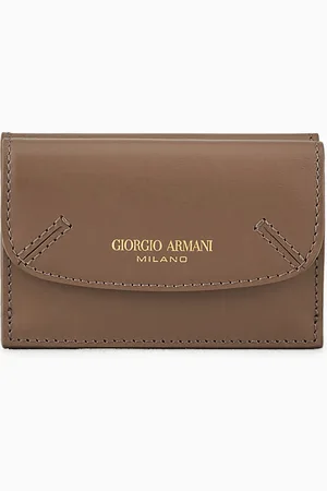 Giorgio Armani Cartera la Prima tipo tr??ptico tama??o mini de piel graneada