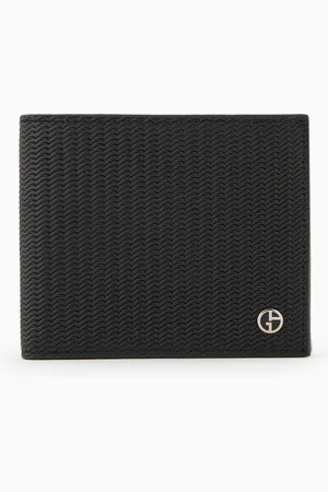 Giorgio Armani Cartera plegable de piel estampada