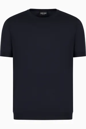 Giorgio Armani Jersey de seda y algod??n con cuello redondo y manga corta