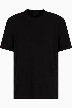 Giorgio Armani Camiseta de cuello redondo en mezcla de viscosa el??stica