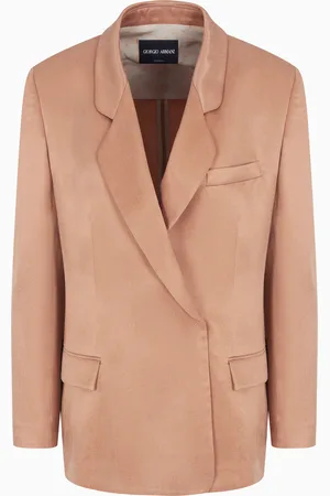 Giorgio Armani Chaqueta de abotonadura doble en viscosa y cupro